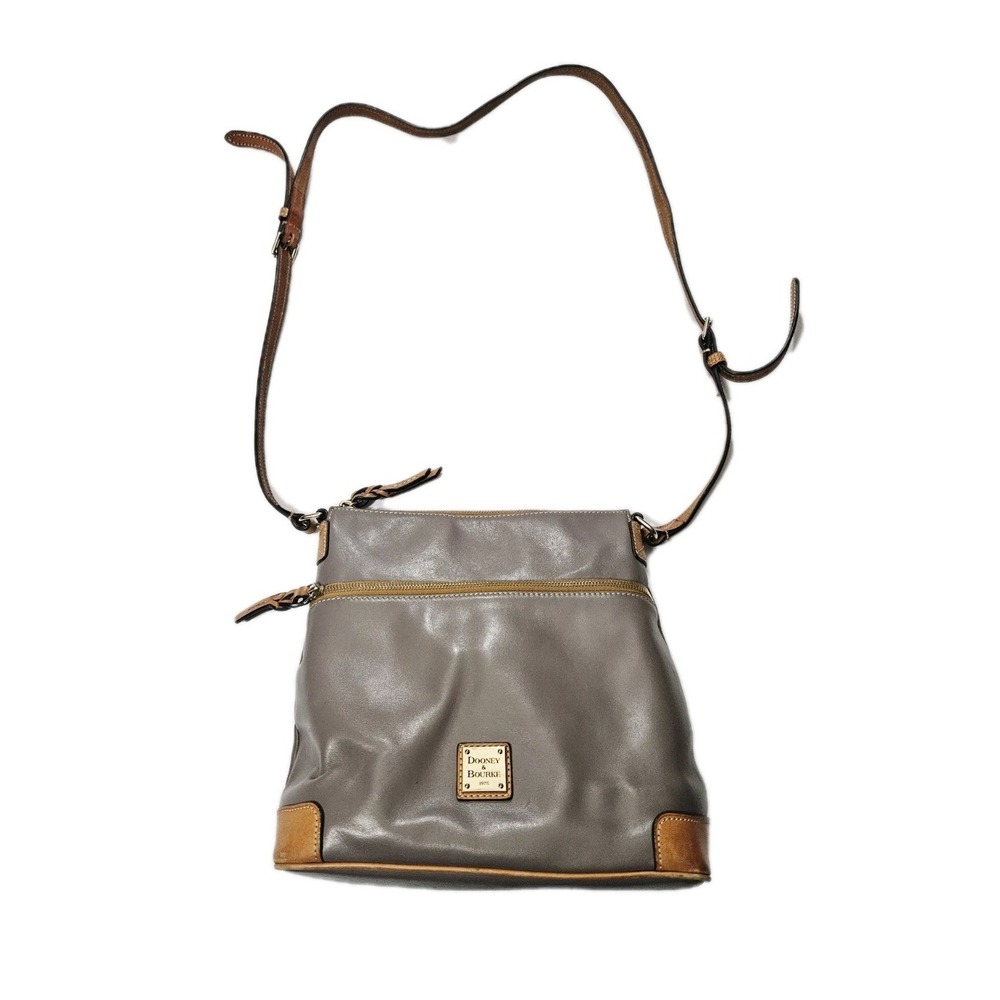 Dooney & Bourke Pebble Grain Leather Tassel Zip‎ Women's  Crossbody Bag Brown